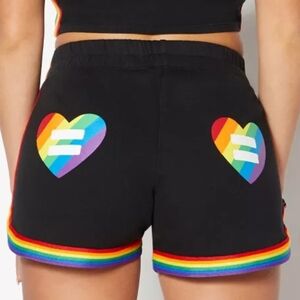 Equality Pride Rainbow Shorts Adult Small Varsity Style